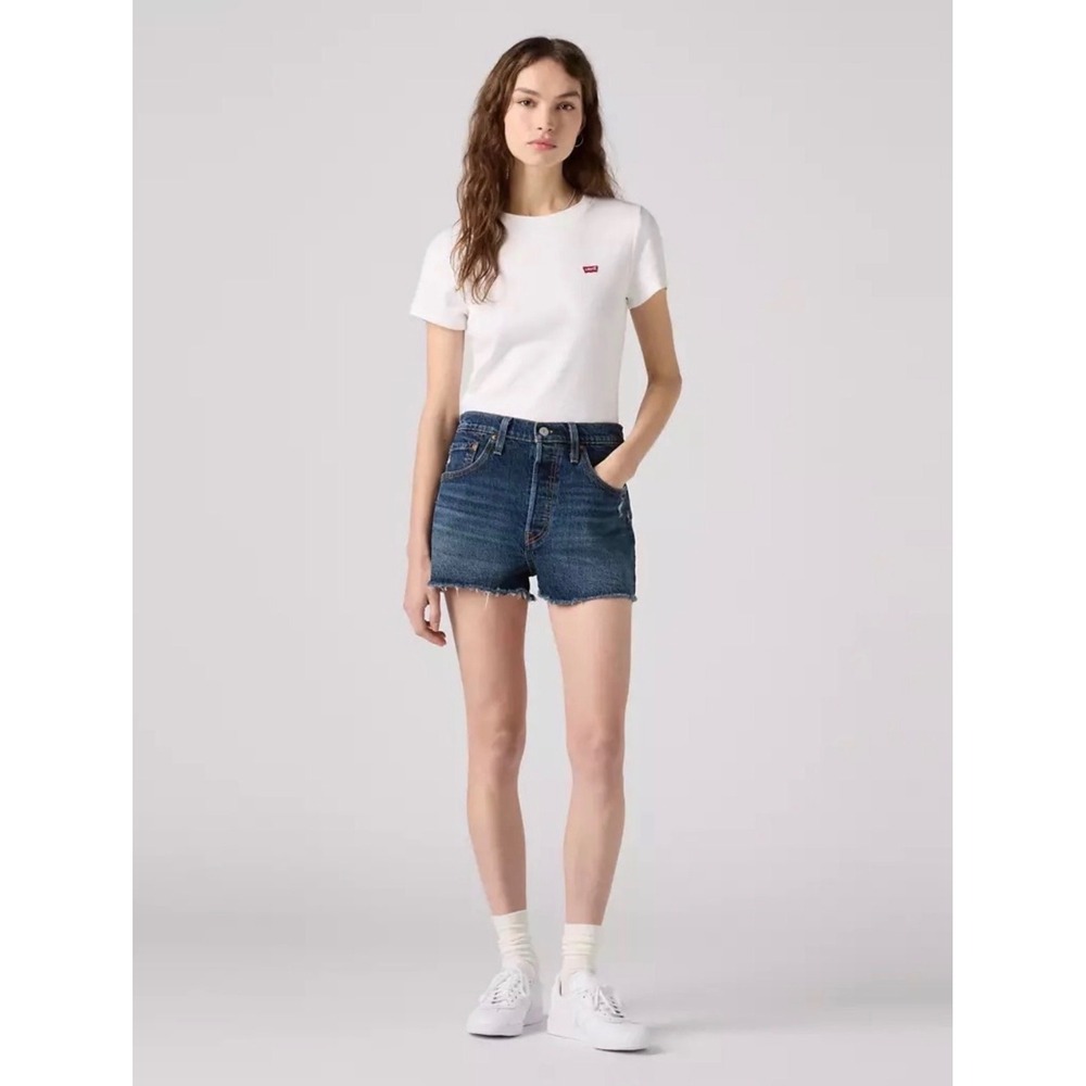 Levi's 501 Original High Rise Cutoff Denim Shorts Medium Wash Size 27